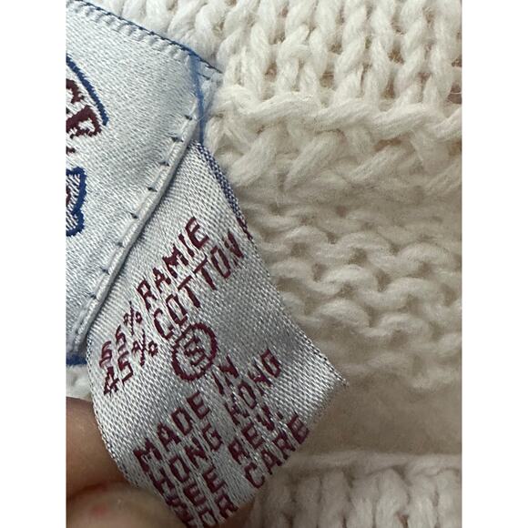 VTG Cambridge Dry Goods Sweater Women's Small Cream Long Sleeve Knit Pullover - Picture 8 of 10